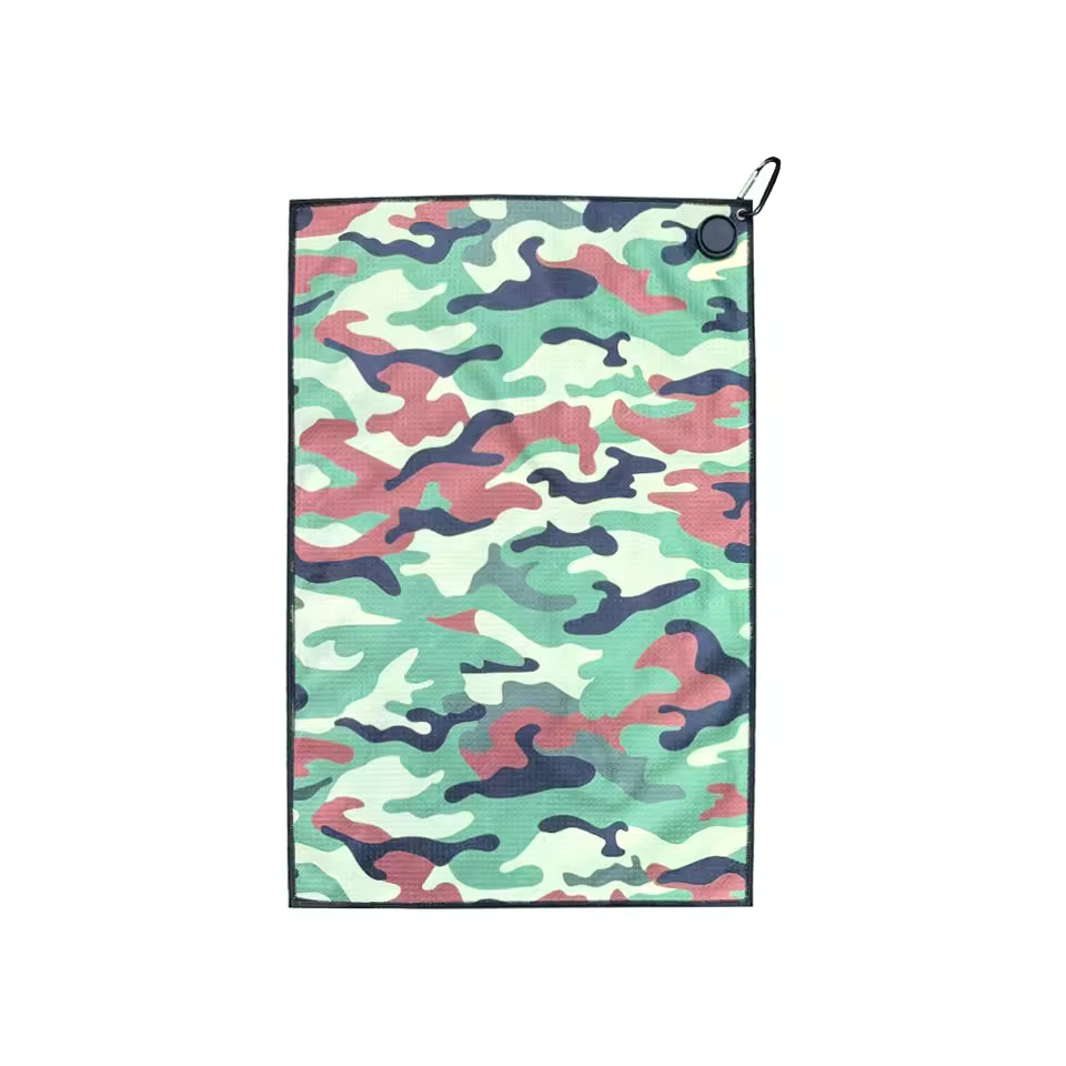 Golf Towel - Camouflage Green