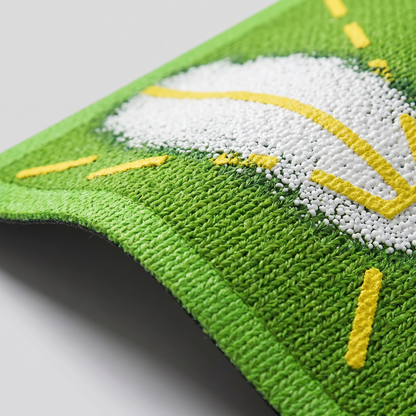 Swing Path Trace Training Mat - bead track detail close-up